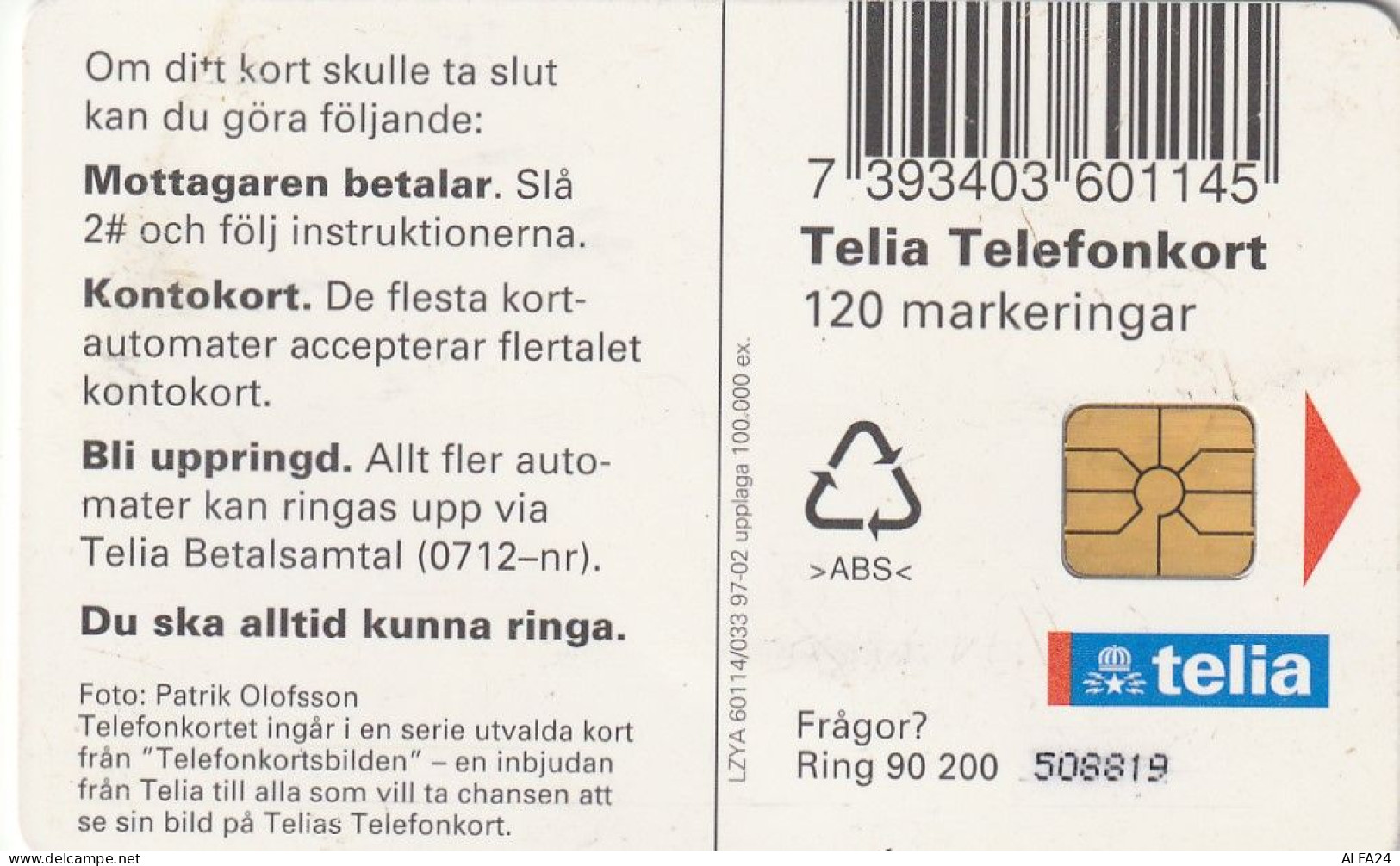PHONE CARD SVEZIA  (E23.20.1 - Sweden