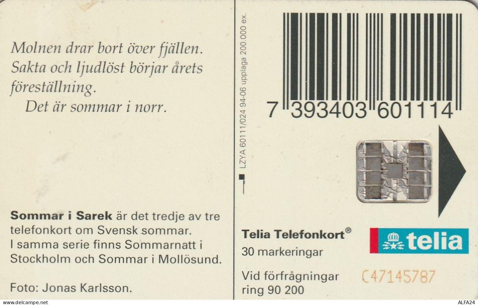 PHONE CARD SVEZIA  (E23.2.3 - Zweden