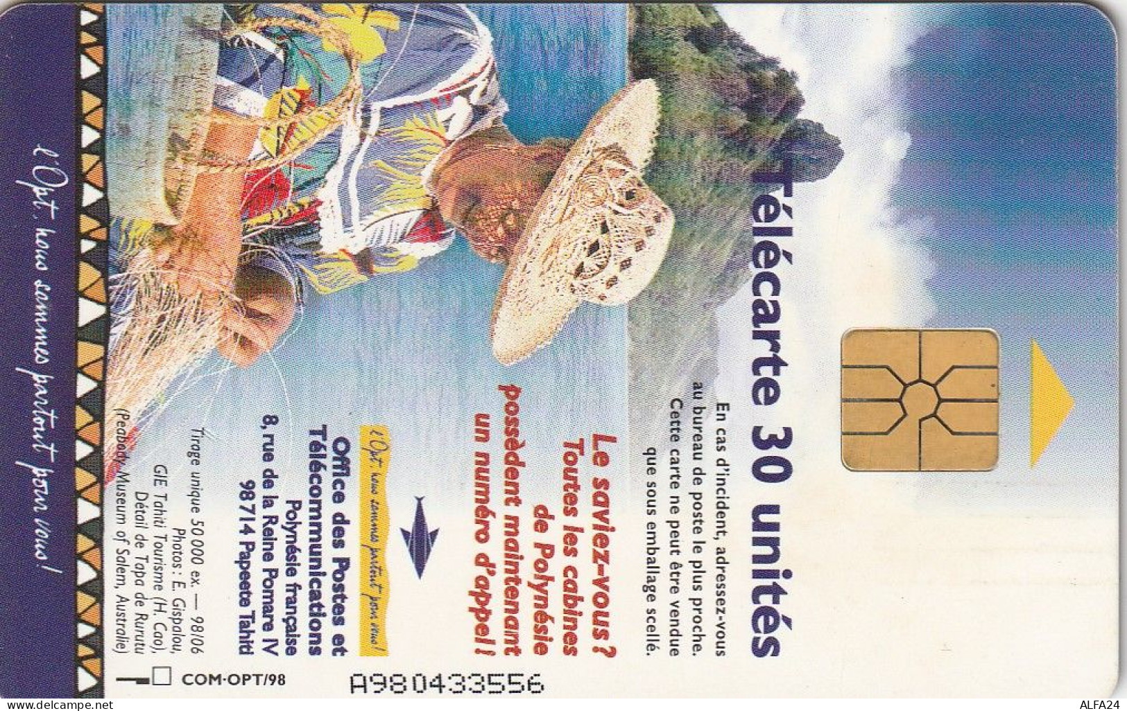 PHONE CARD POLINESIA FRANCESE  (E74.8.6 - French Polynesia