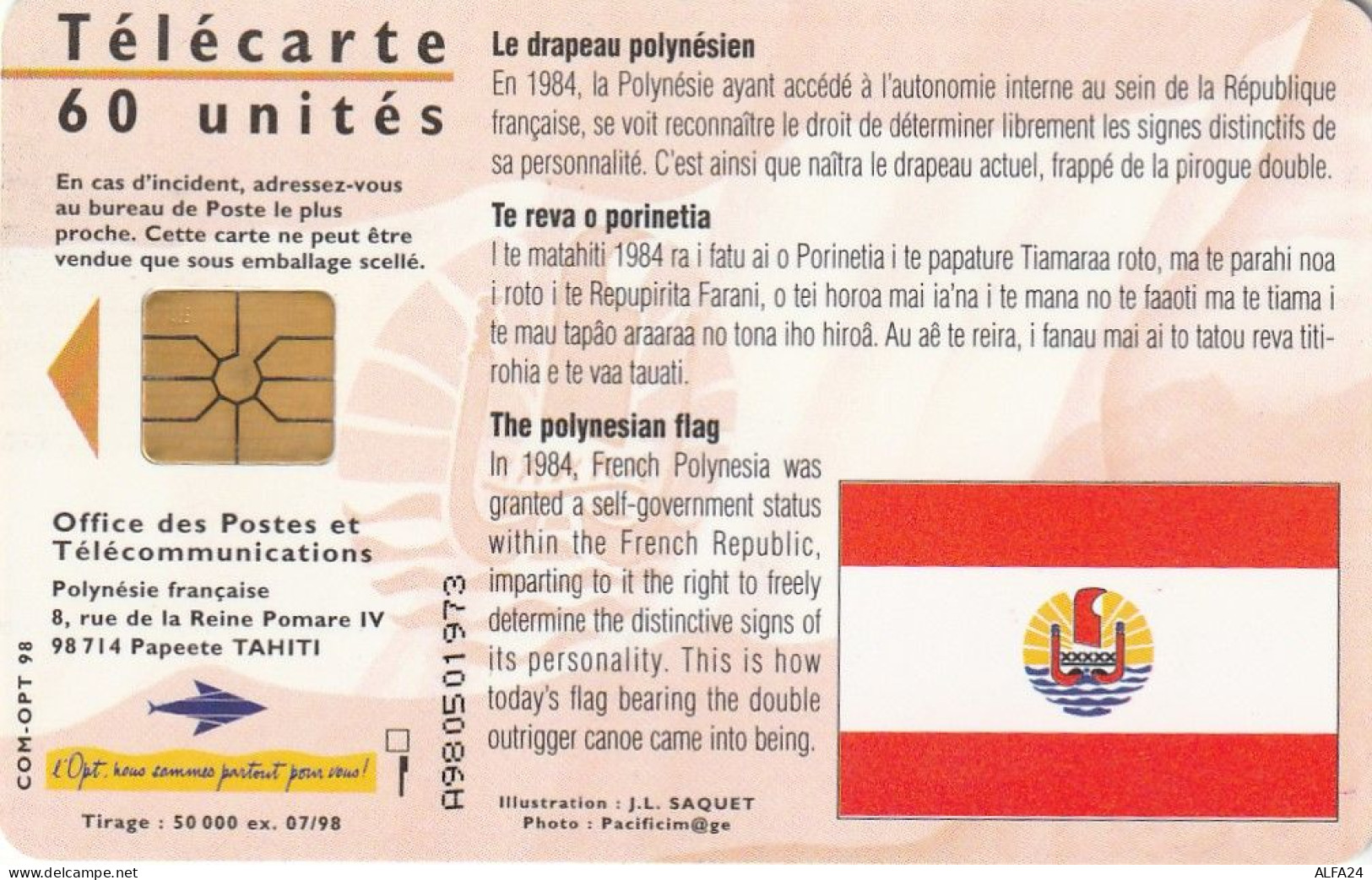 PHONE CARD POLINESIA FRANCESE  (E74.8.7 - Frans-Polynesië