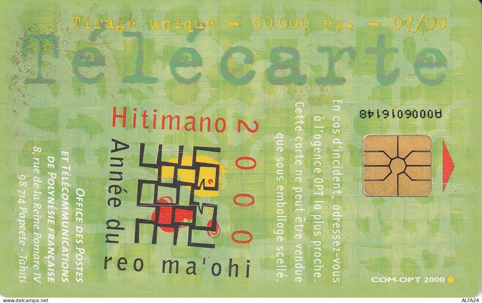 PHONE CARD POLINESIA FRANCESE  (E74.1.8 - Frans-Polynesië