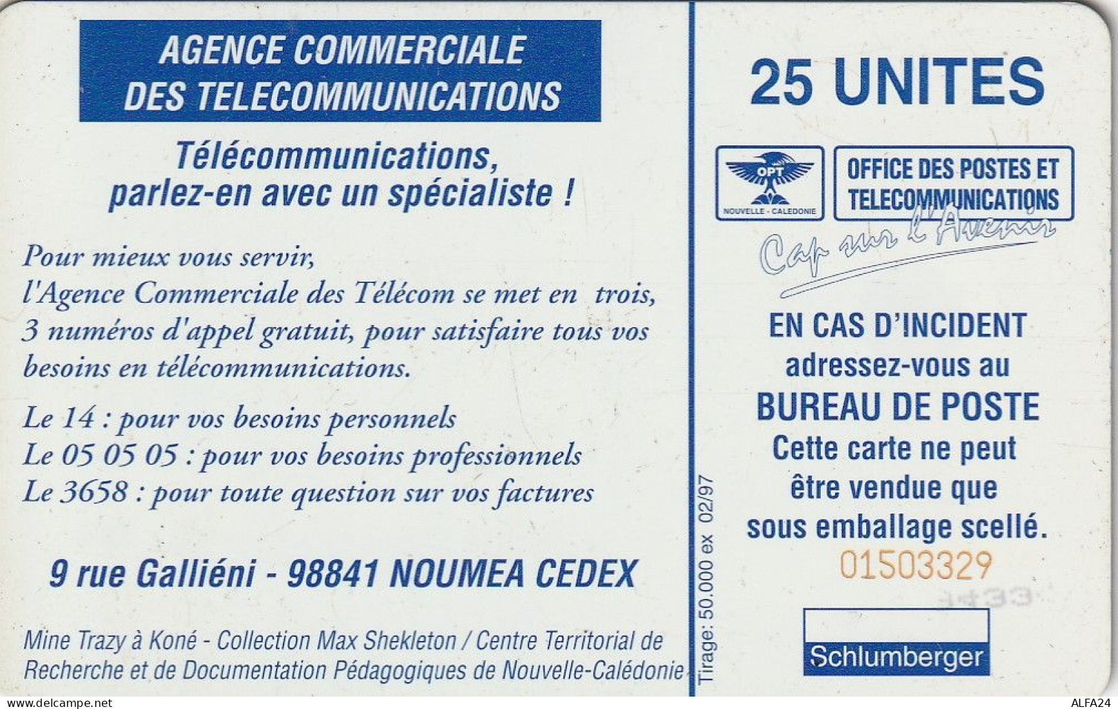 PHONE CARD NUOVA CALEDONIA  (E73.36.5 - Nuova Caledonia
