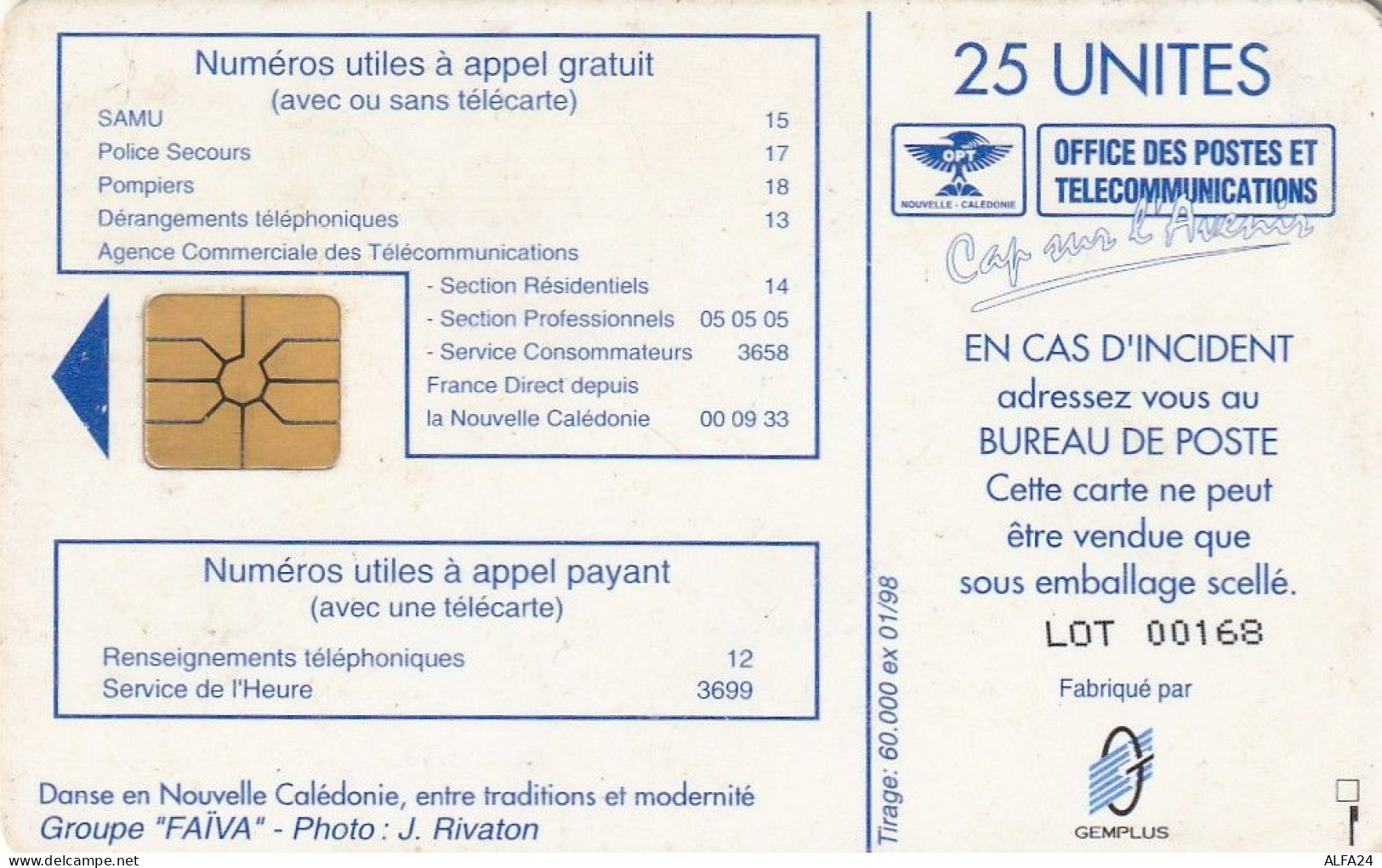 PHONE CARD NUOVA CALEDONIA  (E73.32.5 - New Caledonia