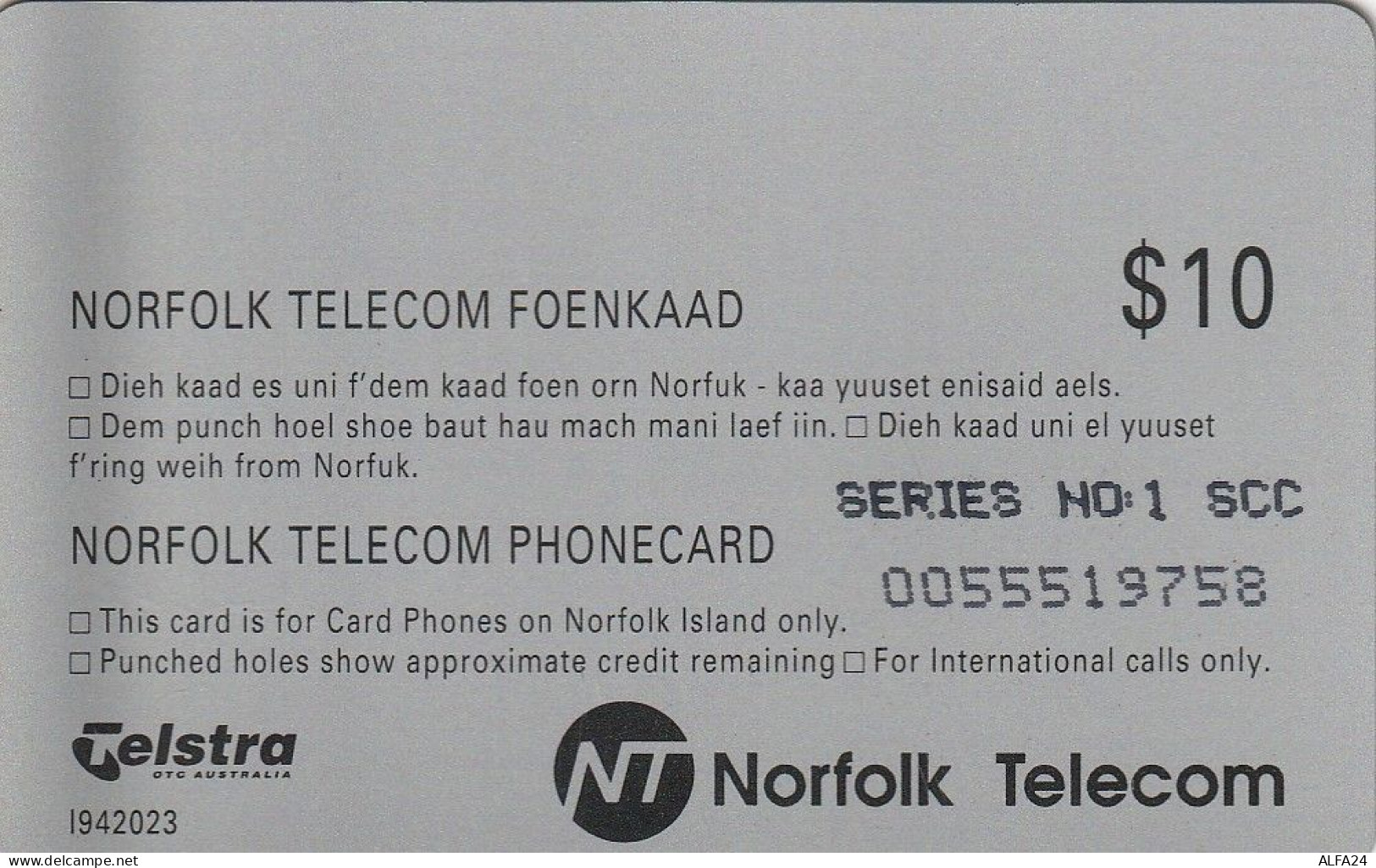 PHONE CARD ISOLE NORFOLK  (E73.31.2 - Isola Norfolk