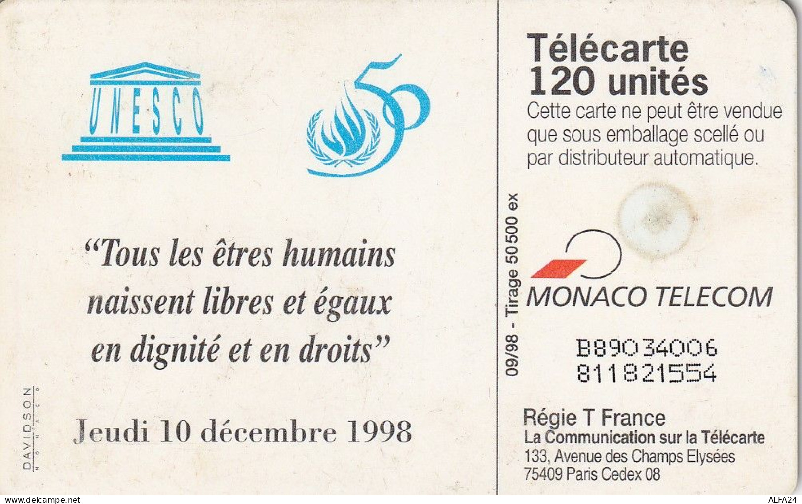 PHONE CARD MONACO  (E73.4.6 - Monace
