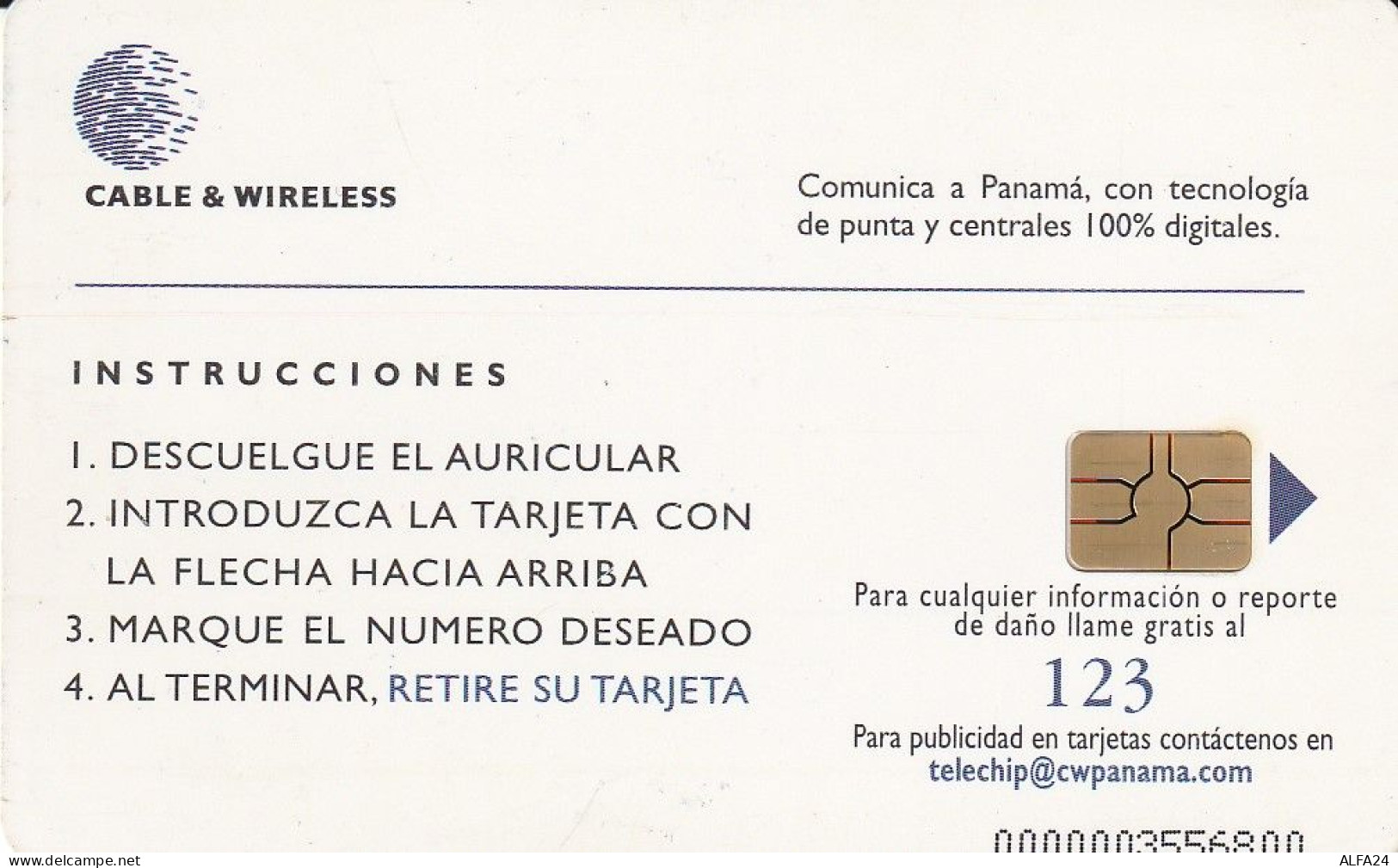 PHONE CARD PANAMA  (E72.48.8 - Panamá