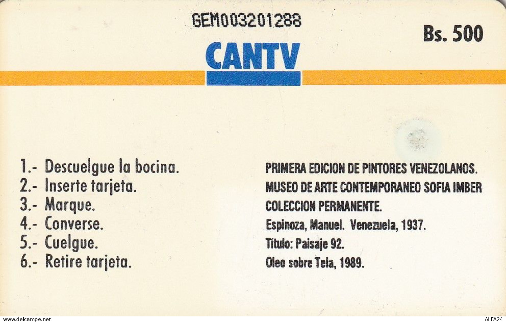 PHONE CARD VENEZUELA  (E72.32.7 - Venezuela