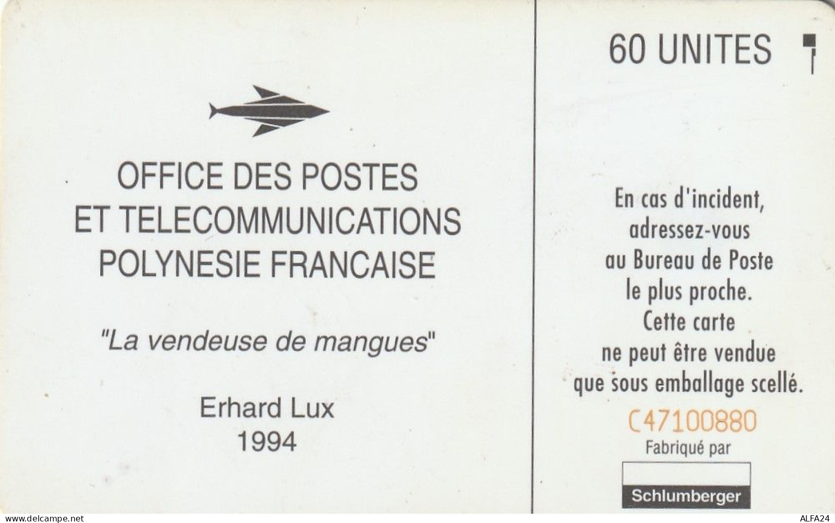PHONE CARD POLINESIA FRANCESE  (E72.13.3 - Frans-Polynesië