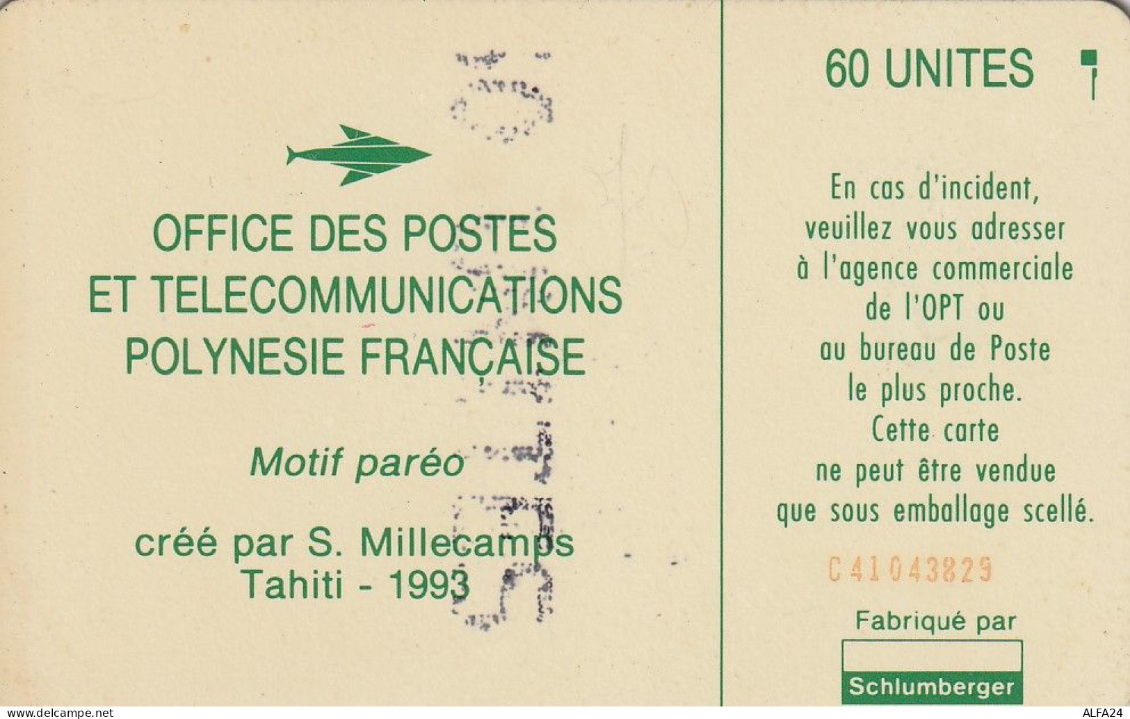 PHONE CARD POLINESIA FRANCESE  (E72.6.3 - Französisch-Polynesien