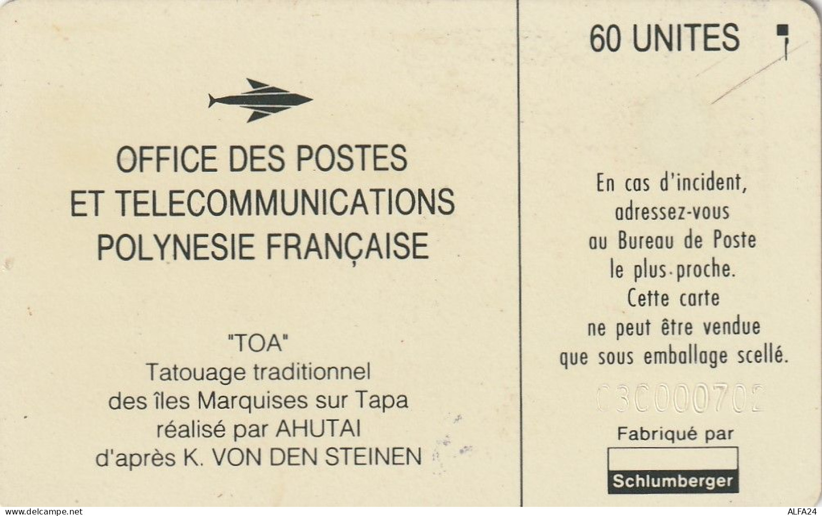 PHONE CARD POLINESIA FRANCESE  (E72.6.2 - French Polynesia