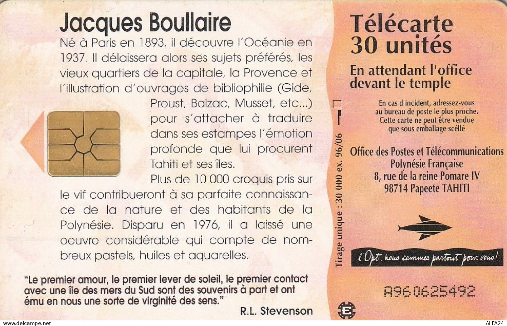 PHONE CARD POLINESIA FRANCESE  (E71.40.7 - Polinesia Francesa