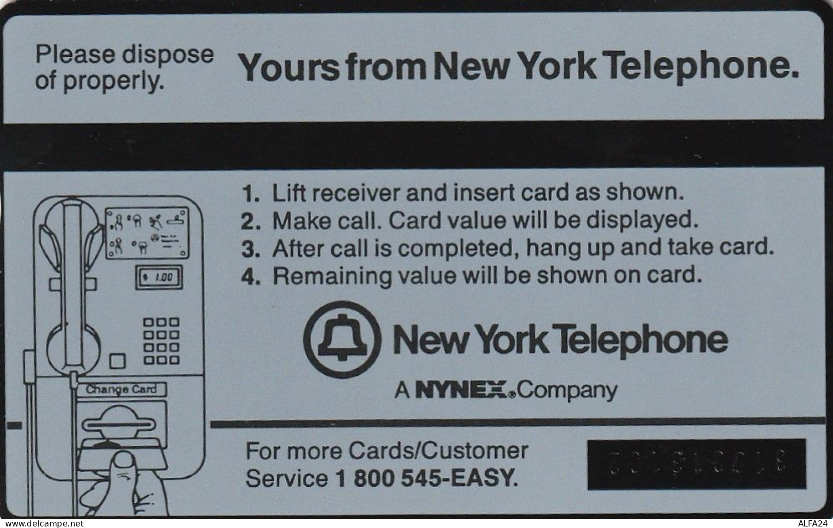 PHONE CARD STATI UNITI NYNEX (E71.5.3 - Cartes Holographiques (Landis & Gyr)