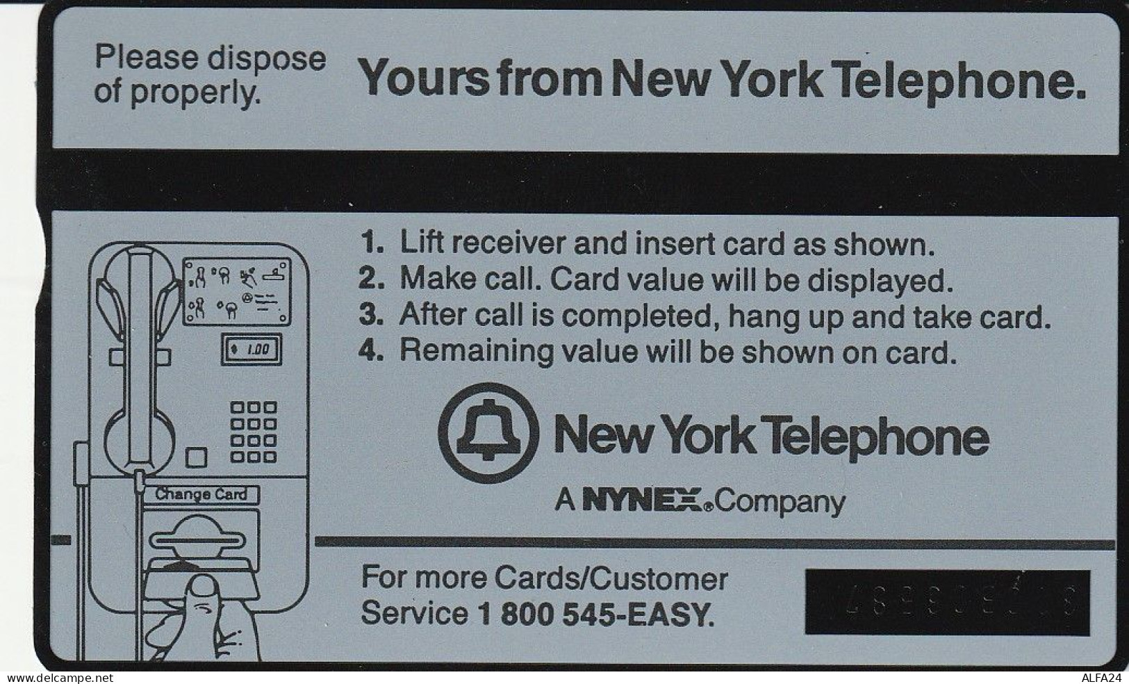 PHONE CARD STATI UNITI NYNEX (E71.11.8 - Schede Olografiche (Landis & Gyr)