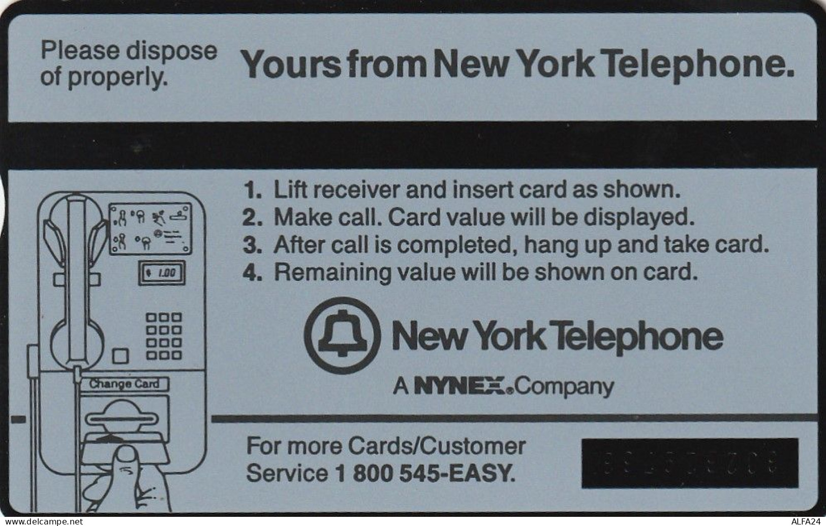 PHONE CARD STATI UNITI NYNEX (E70.17.3 - [1] Hologrammkarten (Landis & Gyr)