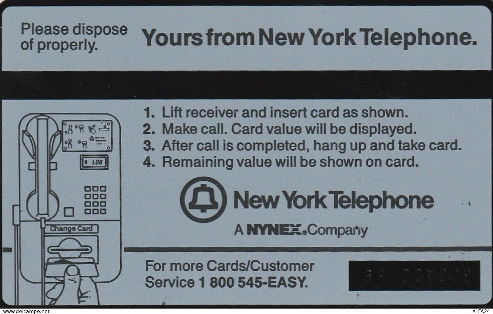 PHONE CARD STATI UNITI NYNEX (E70.4.6 - [1] Tarjetas Holográficas (Landis & Gyr)