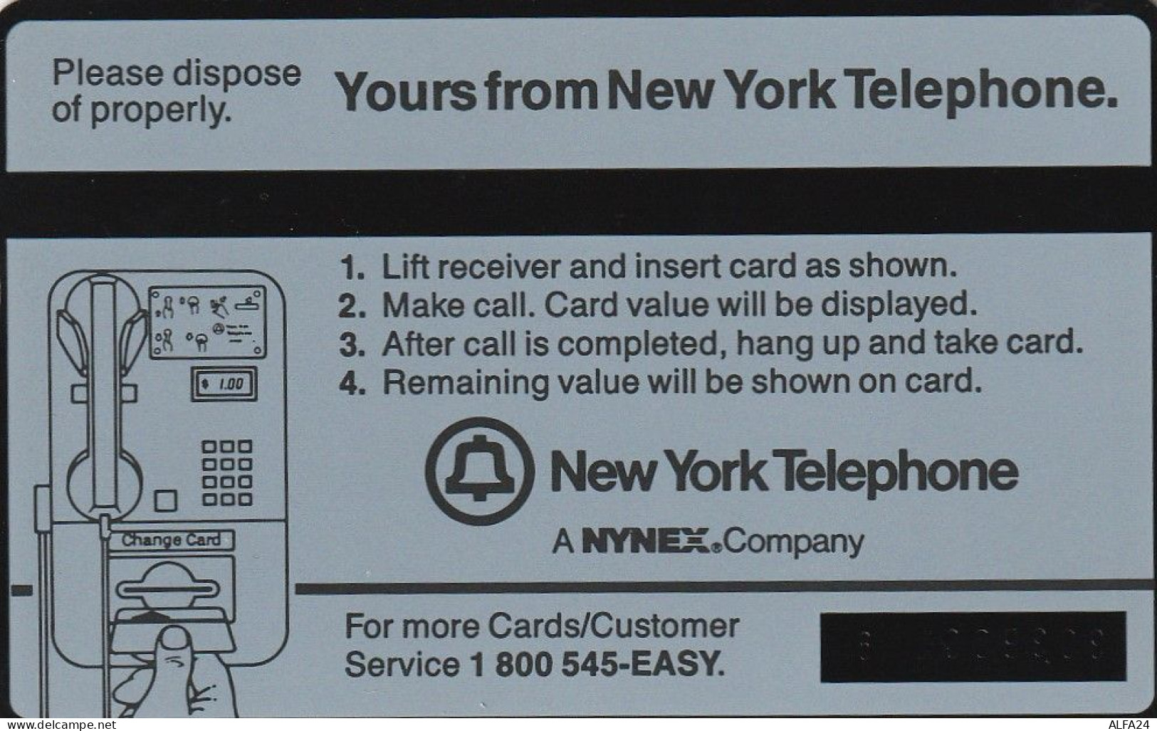 PHONE CARD STATI UNITI NYNEX (E70.10.2 - [1] Holographic Cards (Landis & Gyr)