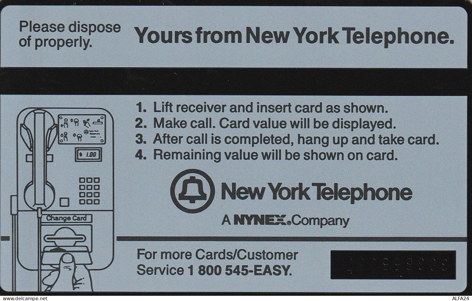 PHONE CARD STATI UNITI NYNEX (E70.16.7 - [1] Hologrammkarten (Landis & Gyr)