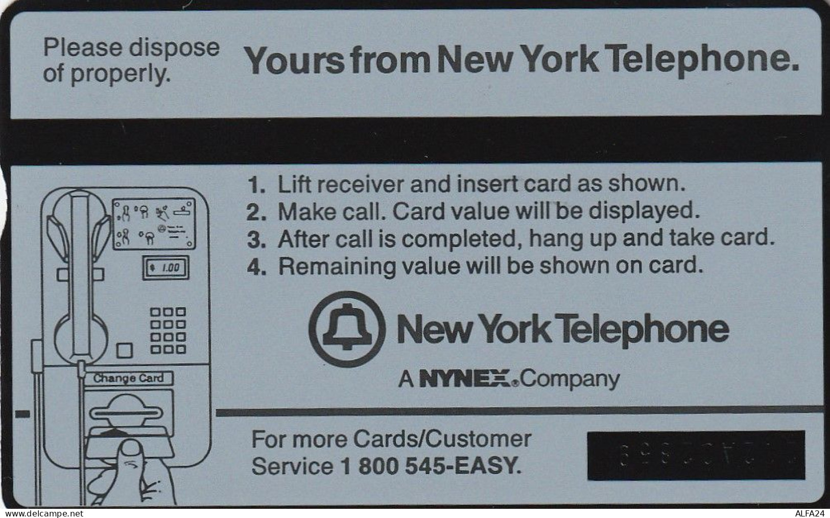 PHONE CARD STATI UNITI NYNEX (E69.28.5 - Schede Olografiche (Landis & Gyr)