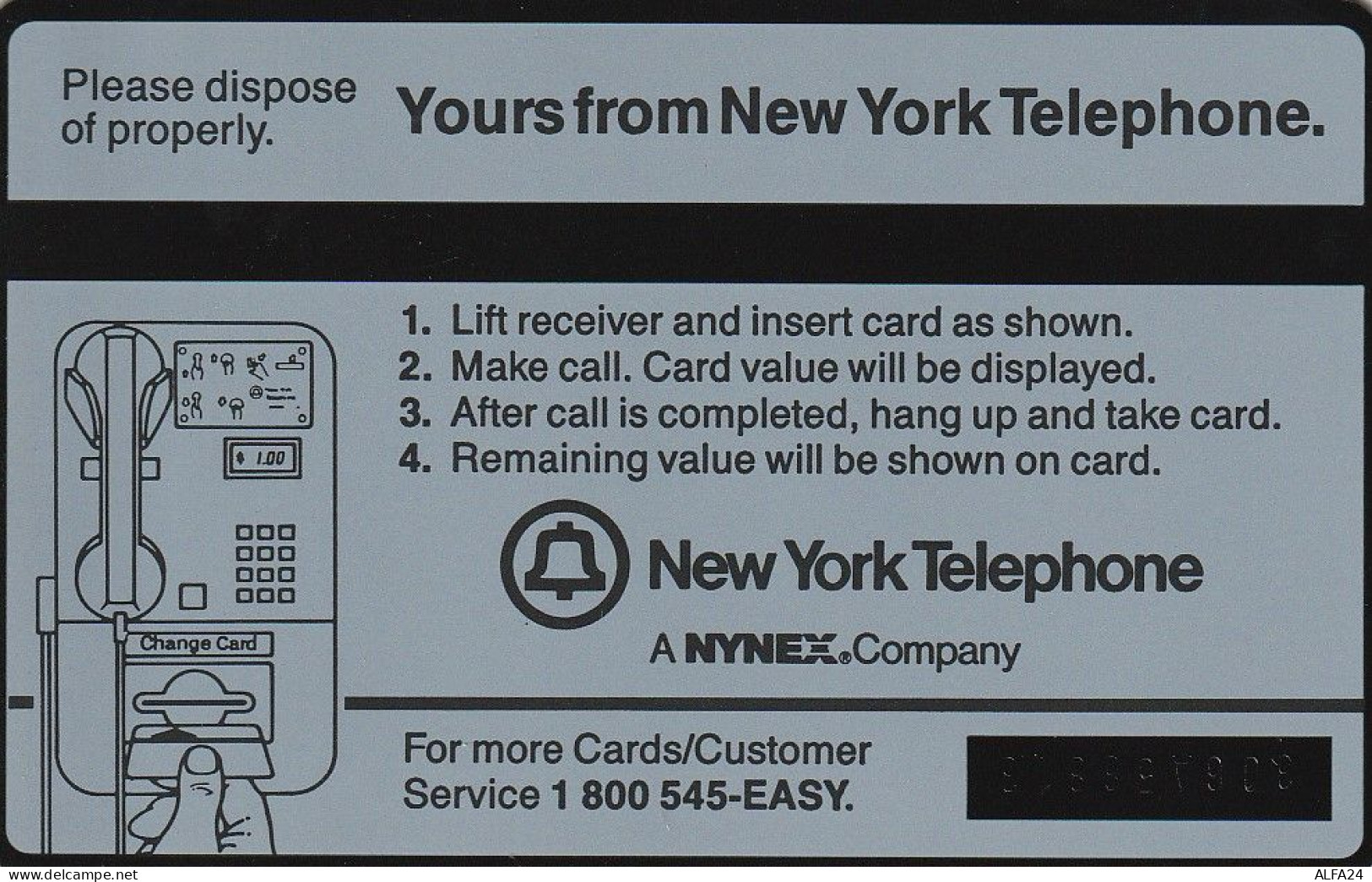 PHONE CARD STATI UNITI NYNEX (E69.34.2 - Schede Olografiche (Landis & Gyr)