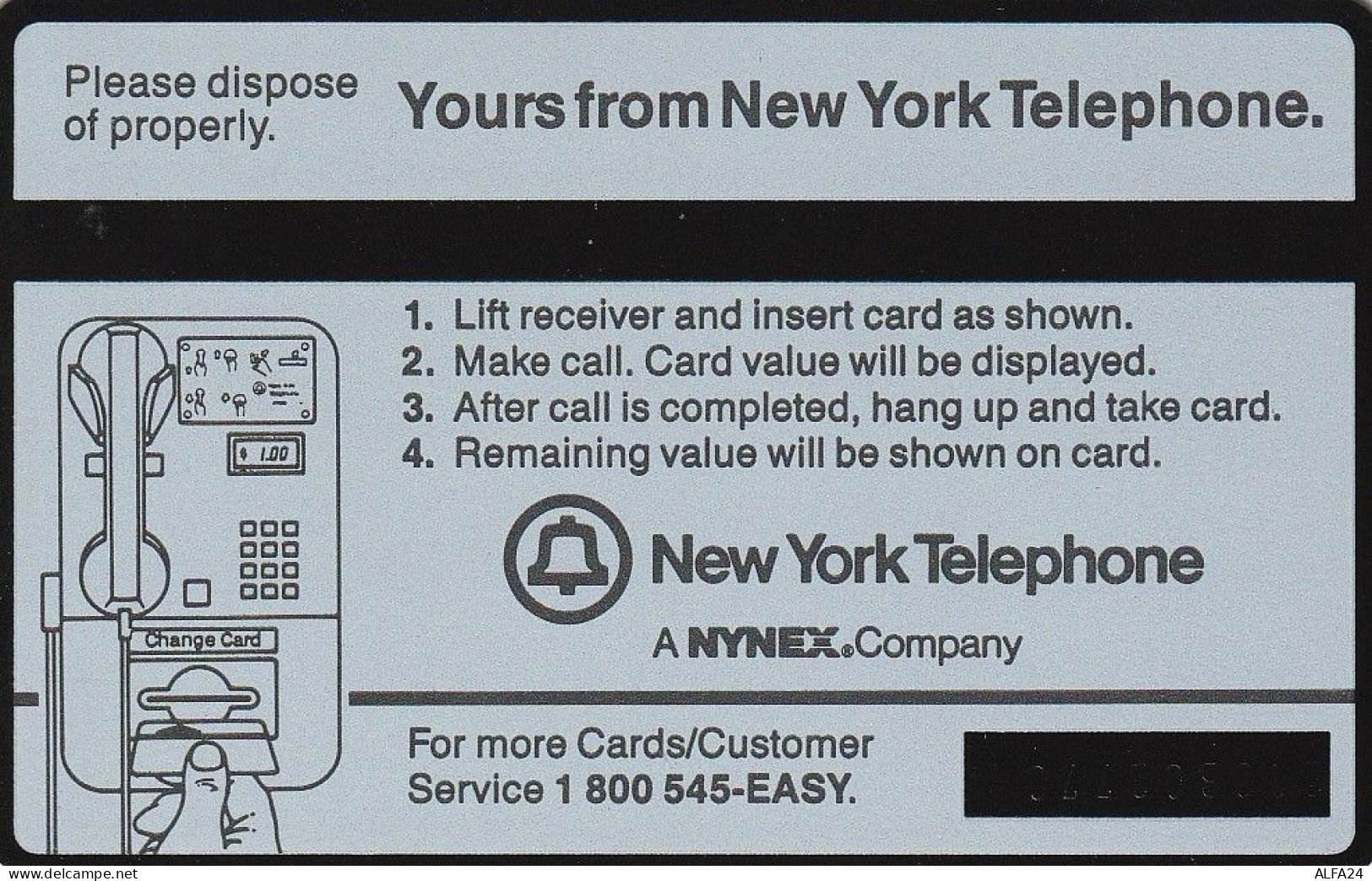 PHONE CARD STATI UNITI NYNEX (E69.25.7 - Cartes Holographiques (Landis & Gyr)