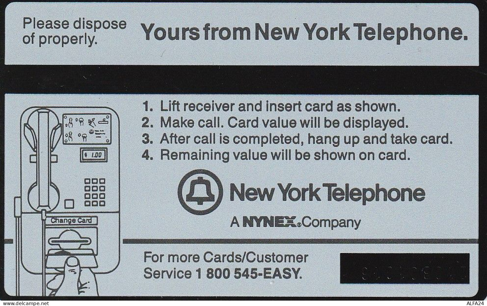 PHONE CARD STATI UNITI NYNEX (E69.28.8 - Cartes Holographiques (Landis & Gyr)