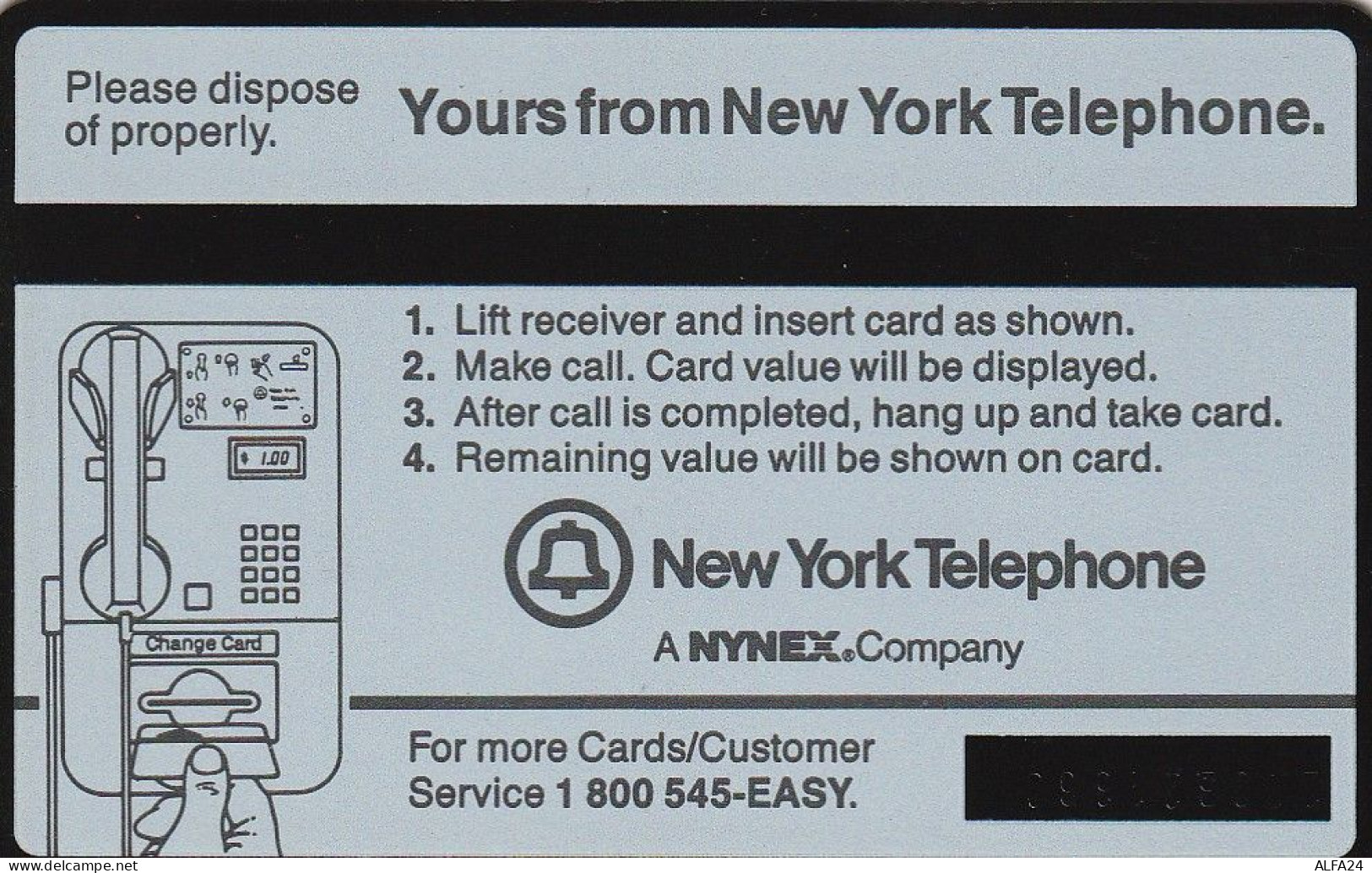 PHONE CARD STATI UNITI NYNEX (E69.28.4 - Schede Olografiche (Landis & Gyr)