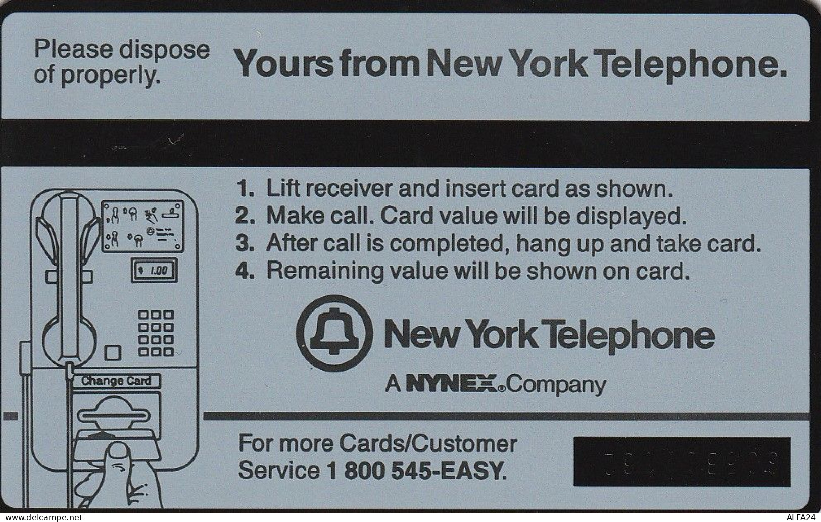 PHONE CARD STATI UNITI NYNEX (E69.22.6 - Cartes Holographiques (Landis & Gyr)