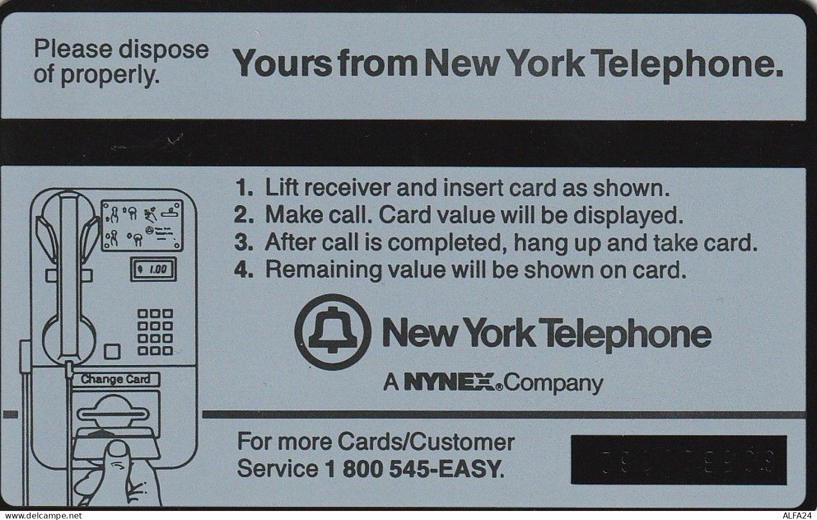 PHONE CARD STATI UNITI NYNEX (E69.22.6 - Schede Olografiche (Landis & Gyr)