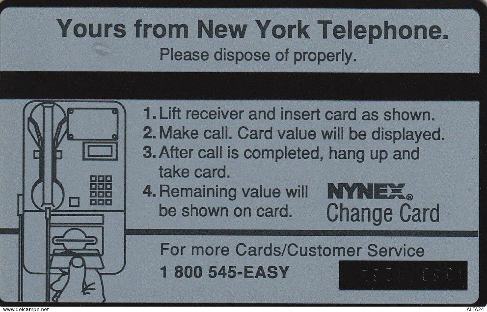 PHONE CARD STATI UNITI NYNEX (E69.12.6 - [1] Tarjetas Holográficas (Landis & Gyr)