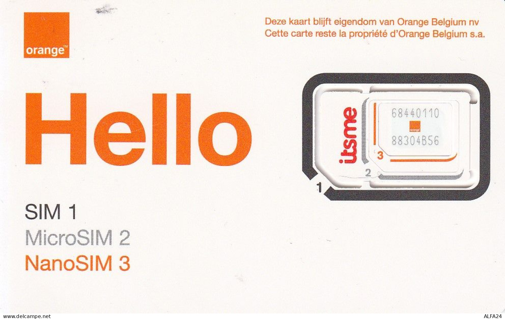 GSM WITH SIM BELGIO (E68.50.8 - [2] Prepaid & Refill Cards