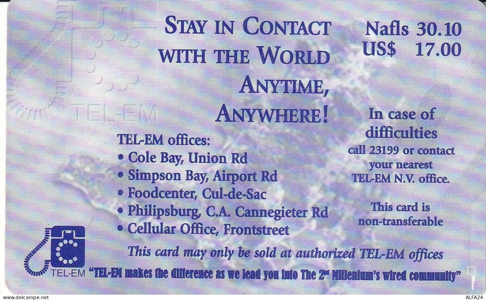 PHONE CARD ANTILLE OLANDESI  (E84.8.1 - Antillas (Nerlandesas)