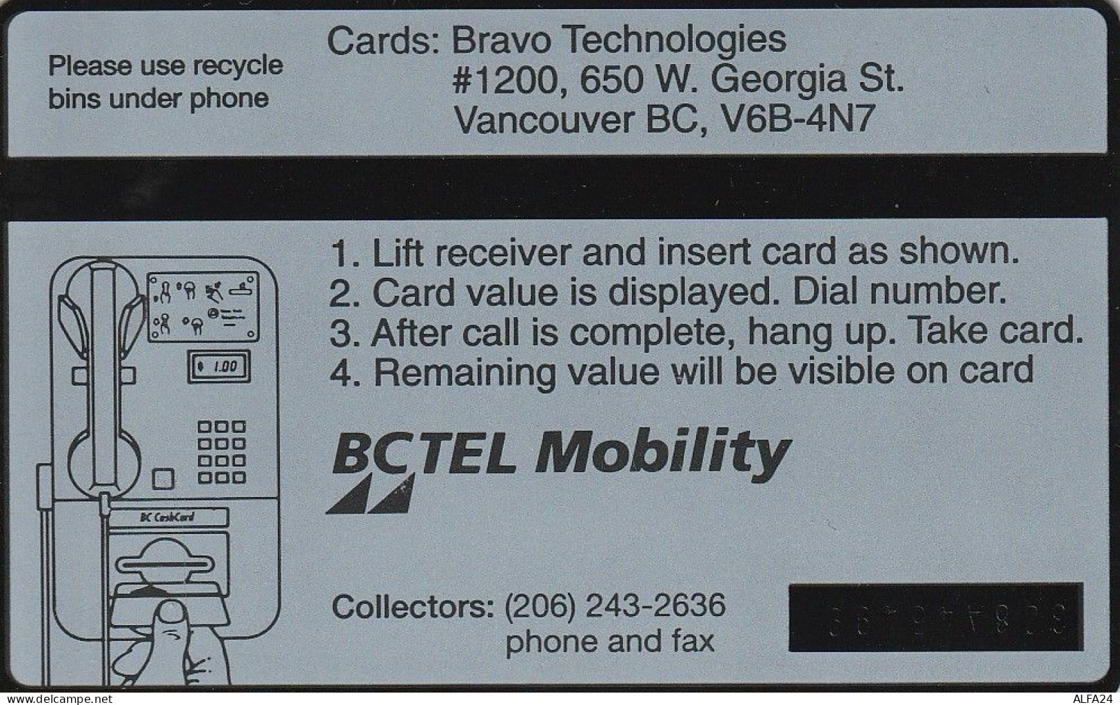 PHONE CARD CANADA  (E82.25.4 - Canada