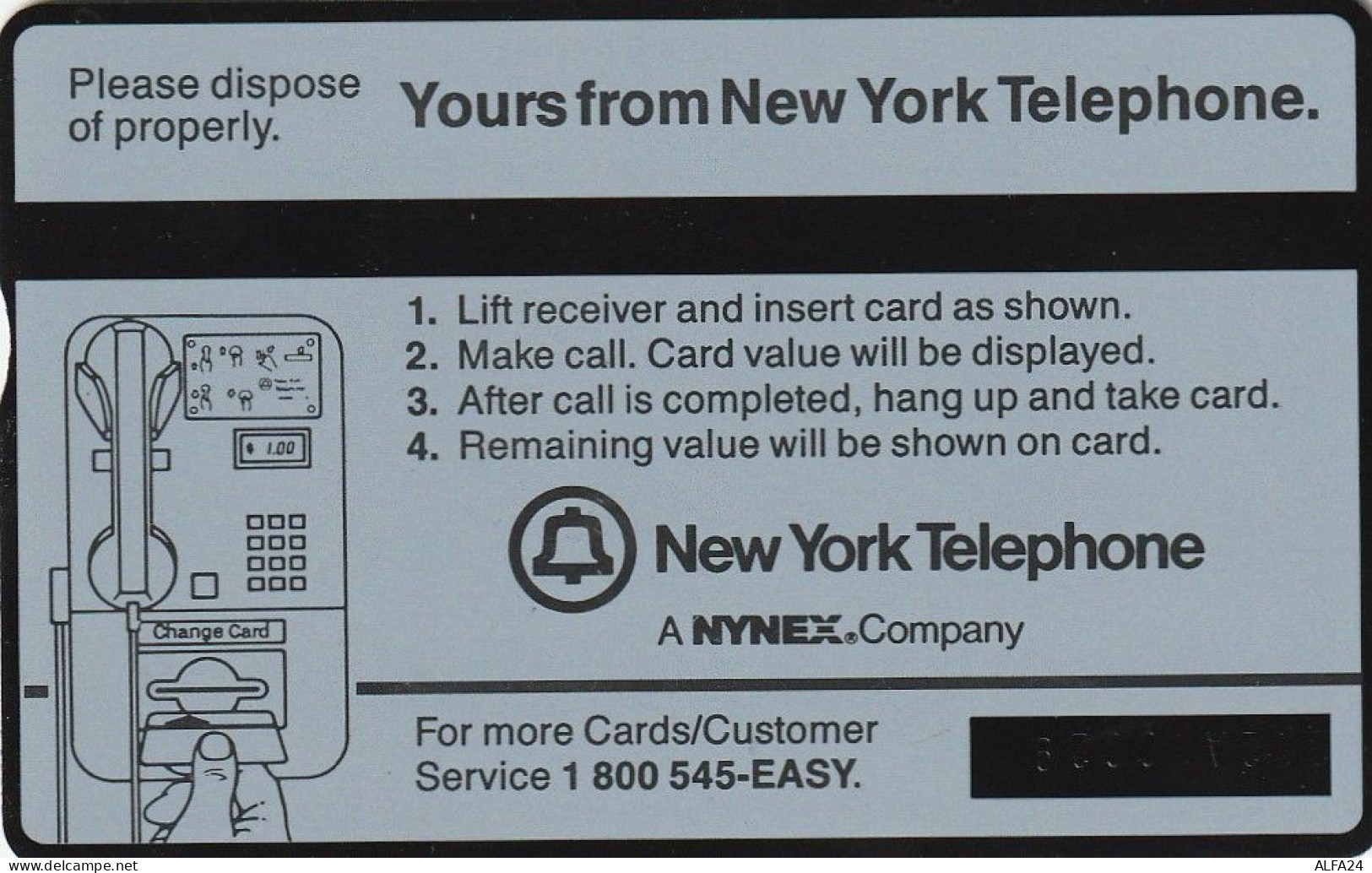 PHONE CARD STATI UNITI NYNEX (E82.23.3 - [1] Holographic Cards (Landis & Gyr)
