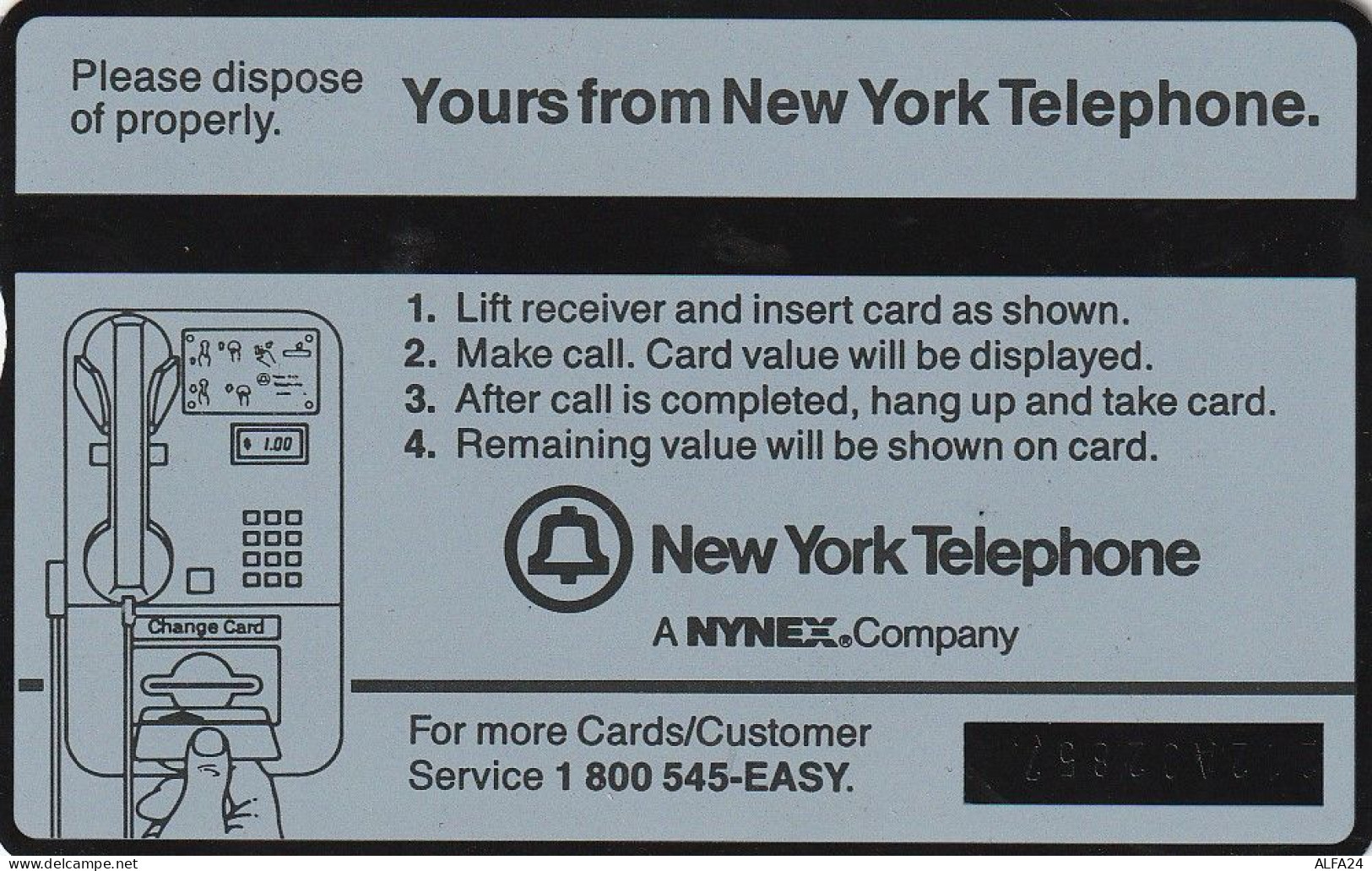 PHONE CARD STATI UNITI NYNEX (E82.21.7 - Cartes Holographiques (Landis & Gyr)