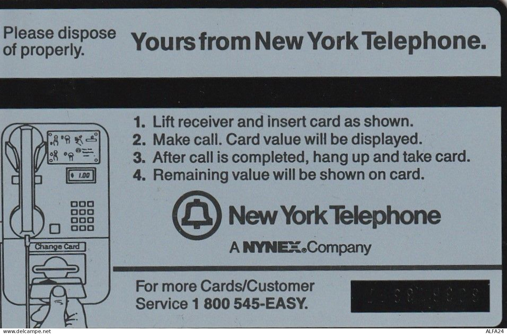 PHONE CARD STATI UNITI NYNEX (E82.24.6 - Schede Olografiche (Landis & Gyr)