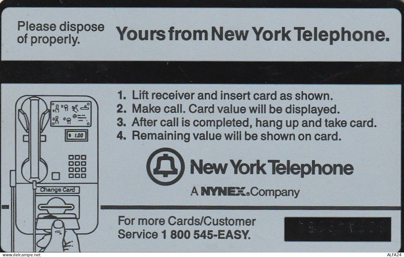 PHONE CARD STATI UNITI NYNEX (E82.24.1 - Cartes Holographiques (Landis & Gyr)