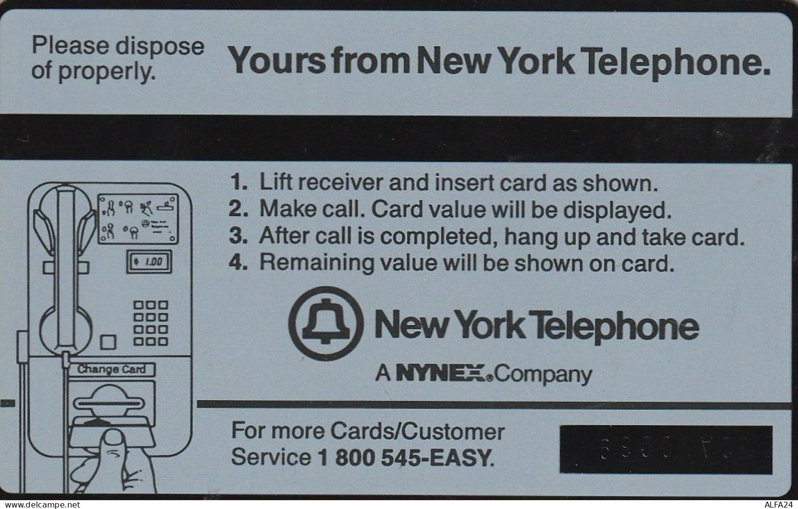 PHONE CARD STATI UNITI NYNEX (E82.21.8 - [1] Tarjetas Holográficas (Landis & Gyr)