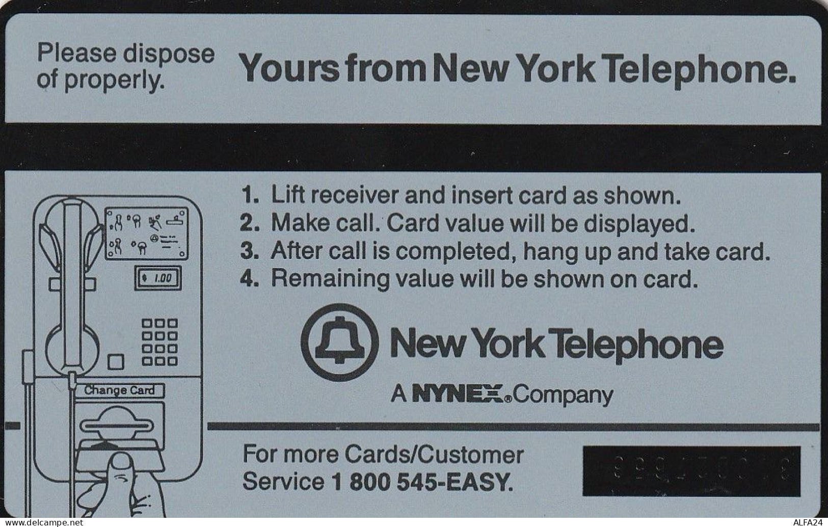 PHONE CARD STATI UNITI NYNEX (E82.17.8 - Schede Olografiche (Landis & Gyr)