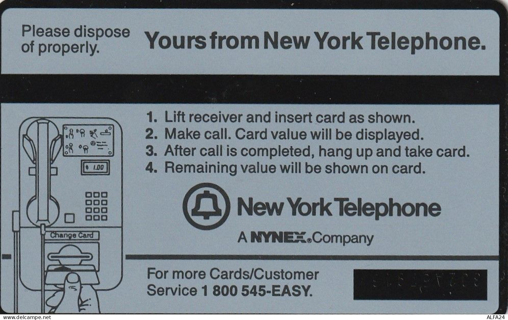 PHONE CARD STATI UNITI NYNEX (E82.18.2 - [1] Holographic Cards (Landis & Gyr)