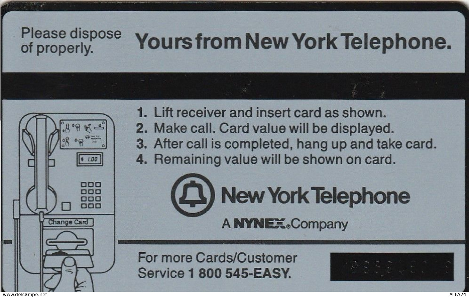 PHONE CARD STATI UNITI NYNEX (E82.17.4 - Schede Olografiche (Landis & Gyr)