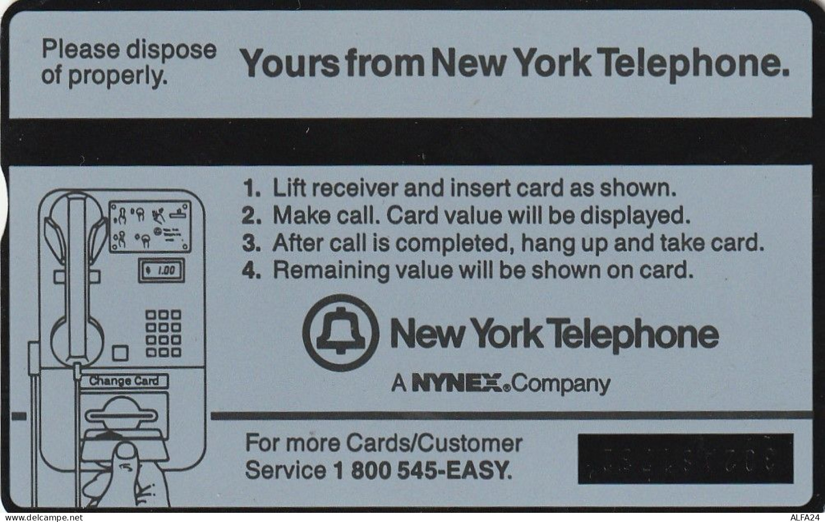 PHONE CARD STATI UNITI NYNEX (E82.17.5 - [1] Holographic Cards (Landis & Gyr)