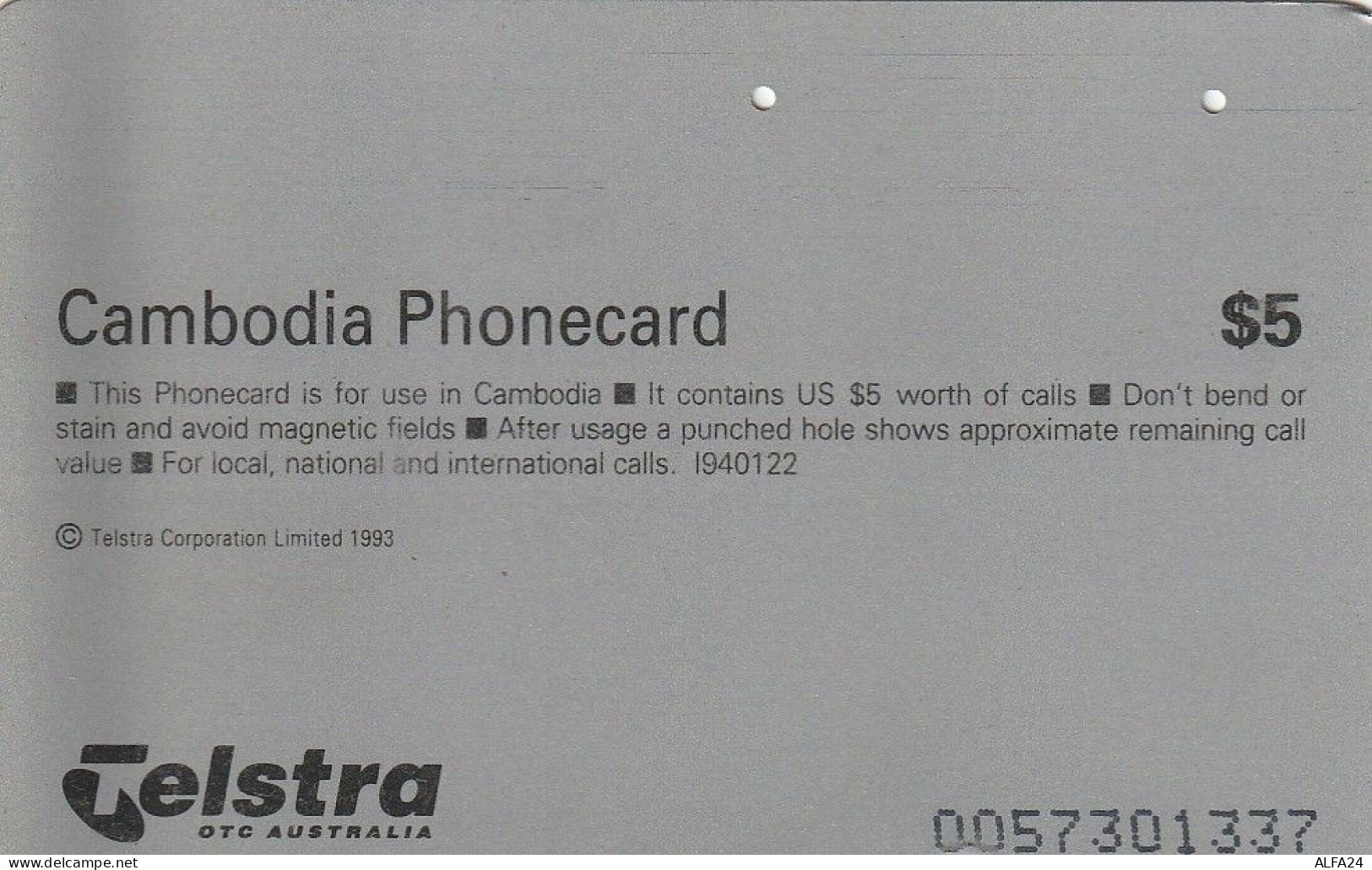 PHONE CARD CAMBOGIA  (E81.19.5 - Cambodia