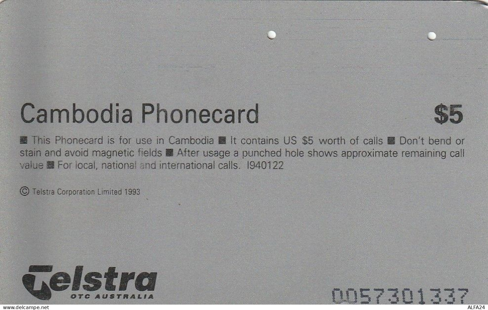 PHONE CARD CAMBOGIA  (E81.19.5 - Cambodja