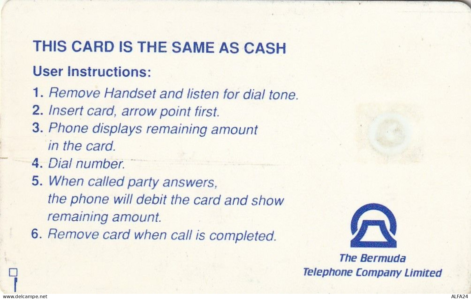 PHONE CARD BERMUDA  (E80.14.3 - Bermuda