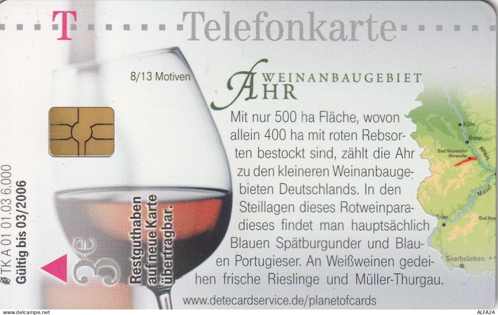 PHONE CARD GERMANIA SERIE A TIR 6000 (E79.14.3 - A + AD-Series : D. Telekom AG Advertisement