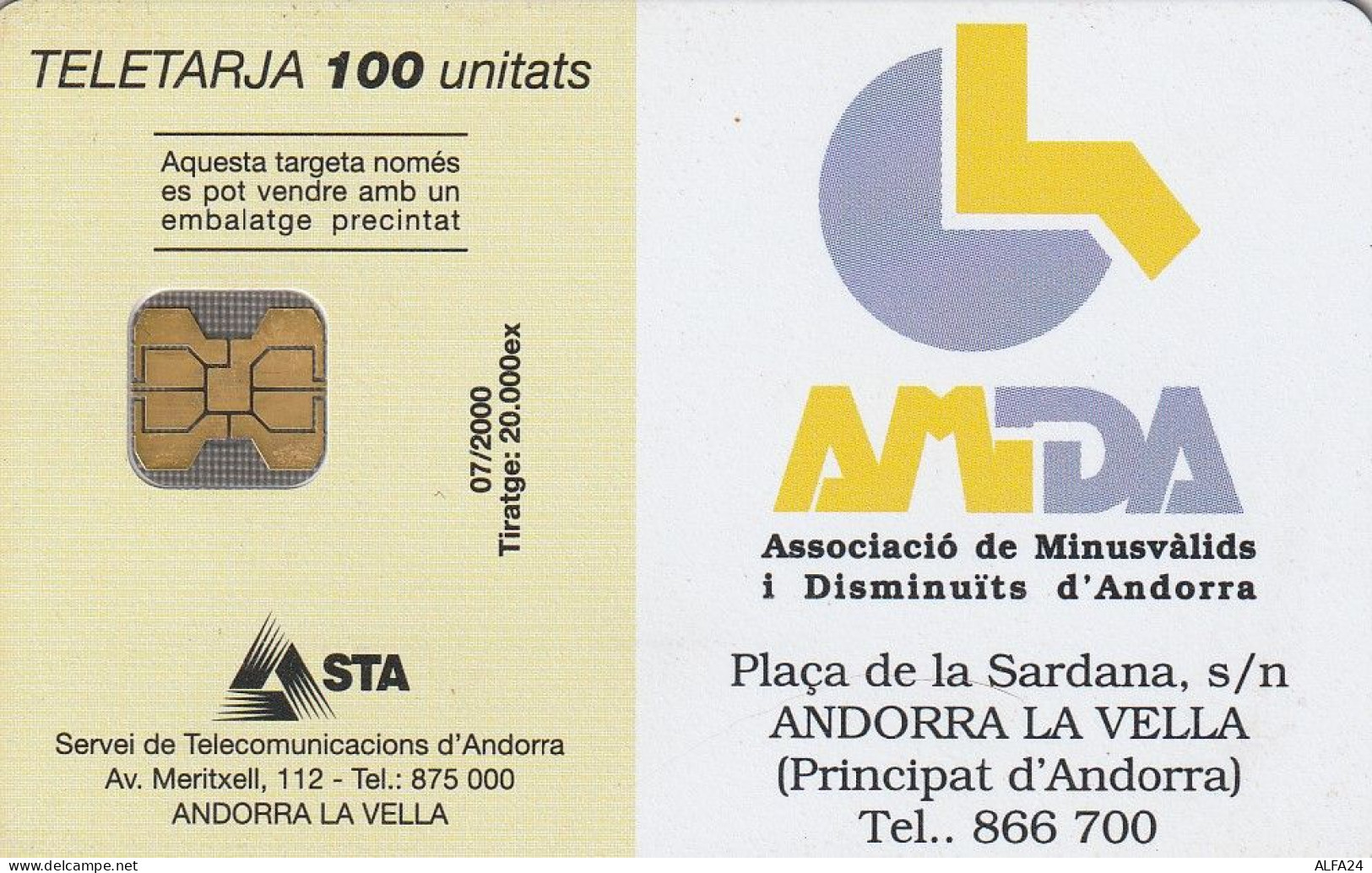 PHONE CARD ANDORRA  (E78.5.1 - Andorre