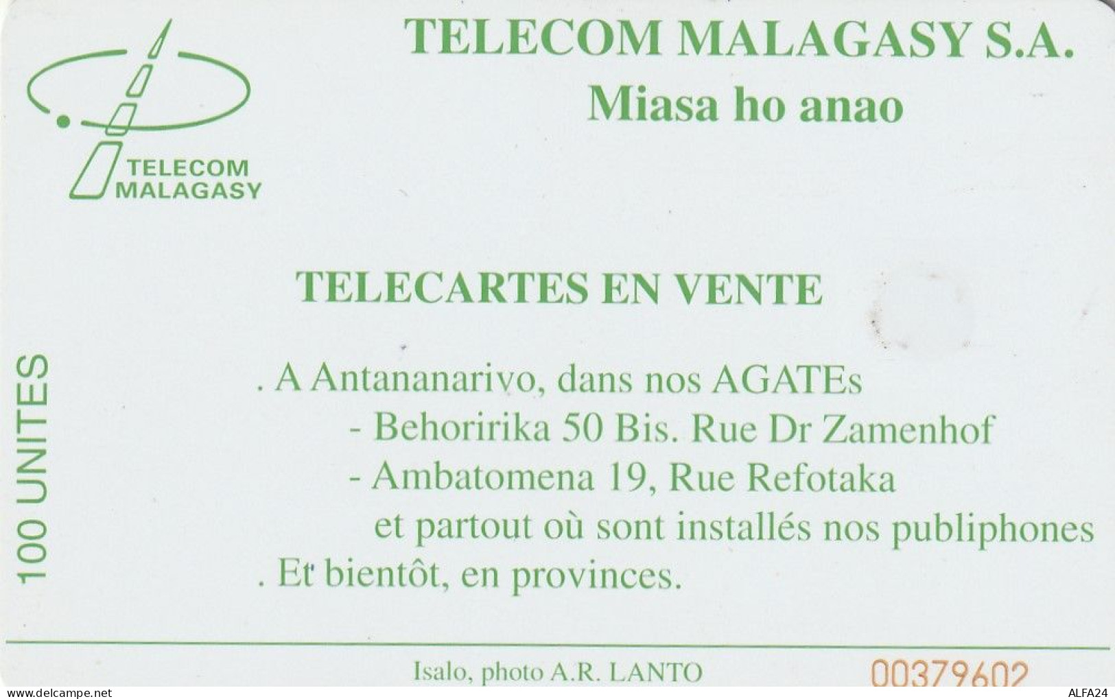 PHONE CARD MADAGASCAR  (E77.30.4 - Madagascar