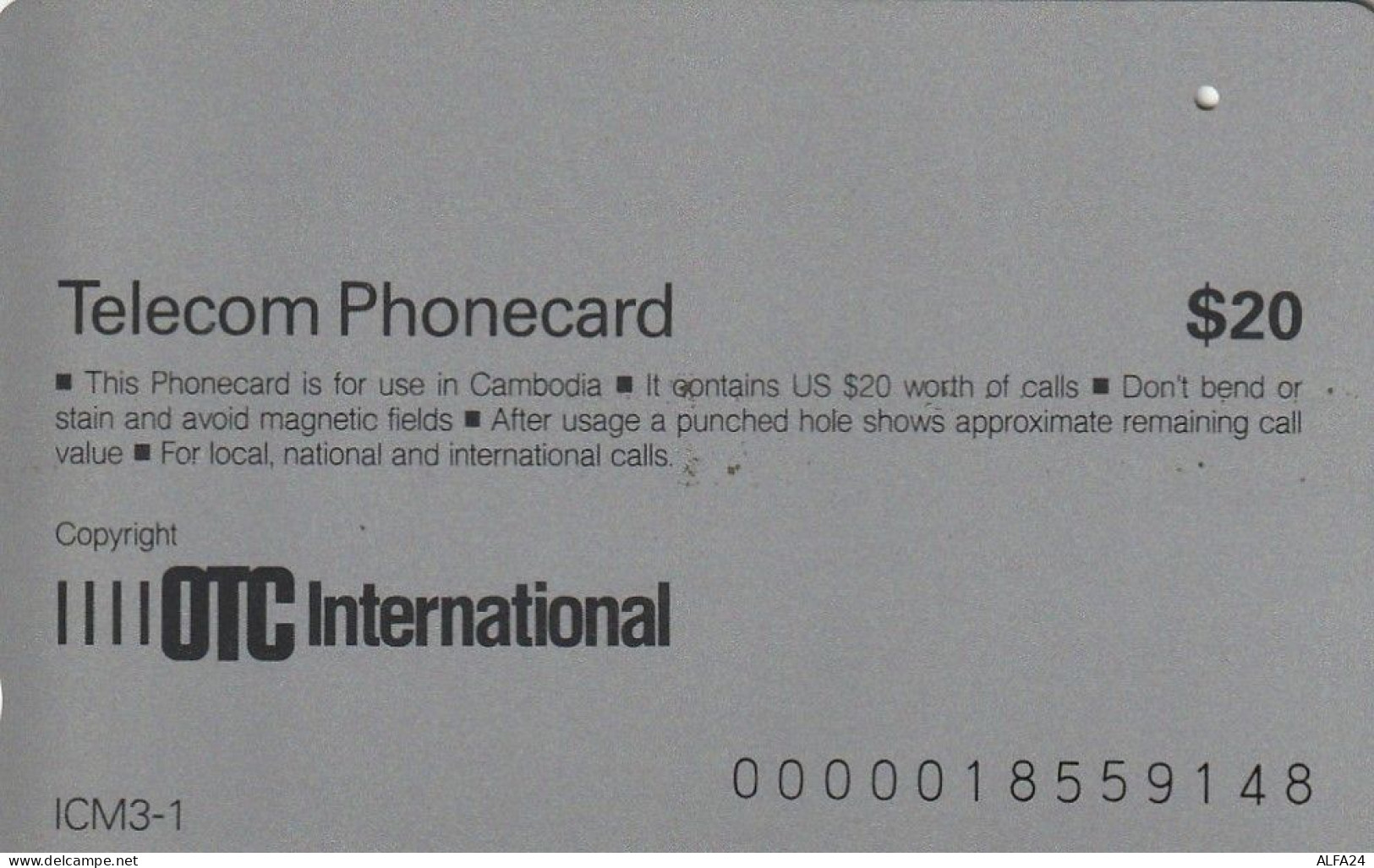 PHONE CARD CAMBOGIA  (E77.27.4 - Kambodscha