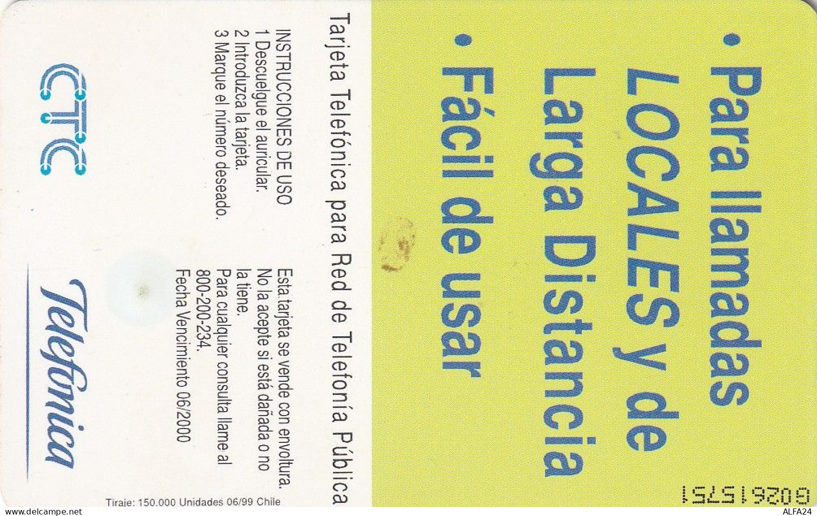 PHONE CARD CILE  (E77.24.7 - Chile