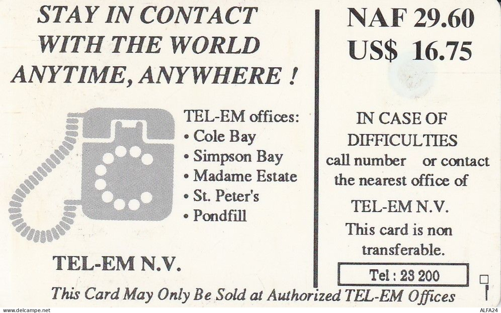 PHONE CARD ANTILLE OLANDESI  (E77.9.6 - Antilles (Neérlandaises)